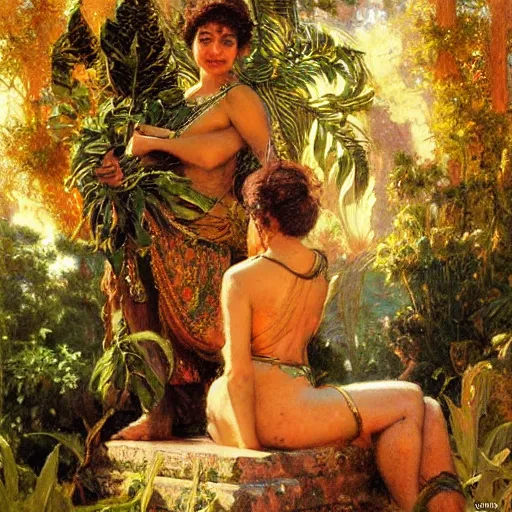 Image similar to 8 0 s srilankans on greek senete counsil, painting by gaston bussiere, craig mullins, j. c. leyendecker, lights, art by ernst haeckel,,