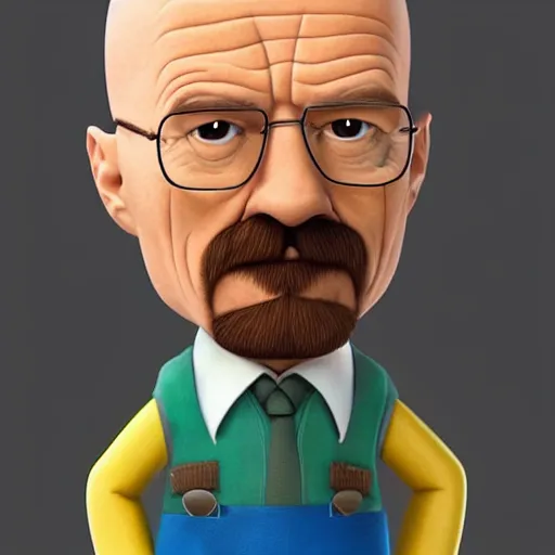 Image similar to walter white as a pixar character