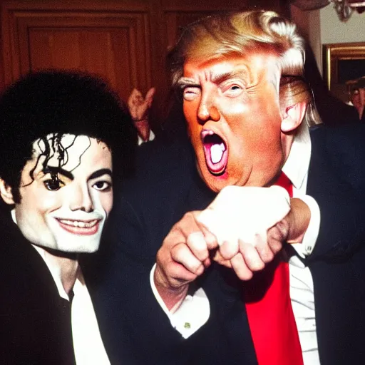 Image similar to donald trump licking michael jackson