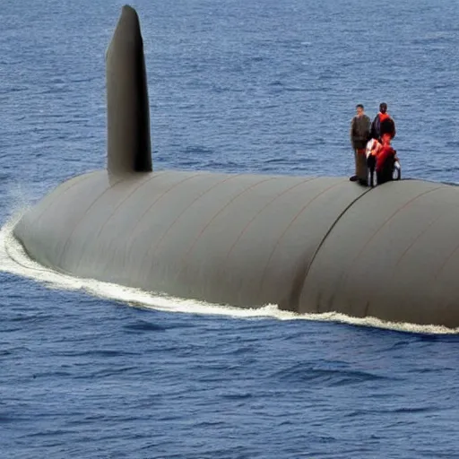 Prompt: the world's largest submarine