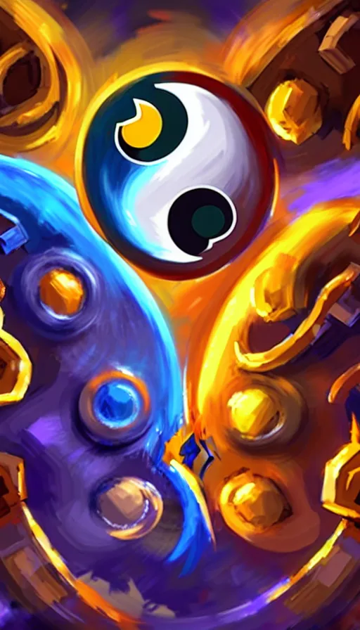 Image similar to Abstract representation of ying Yang concept, from Hearthstone