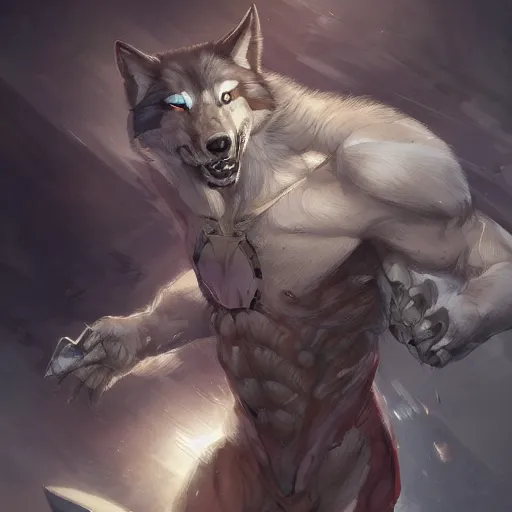 Prompt: Wolf like a human, Made by Marvel Comics, by Stanley Artgerm Lau, WLOP, Rossdraws, James Jean, Andrei Riabovitchev, Marc Simonetti, Yoshitaka Amano, ArtStation, CGSociety,