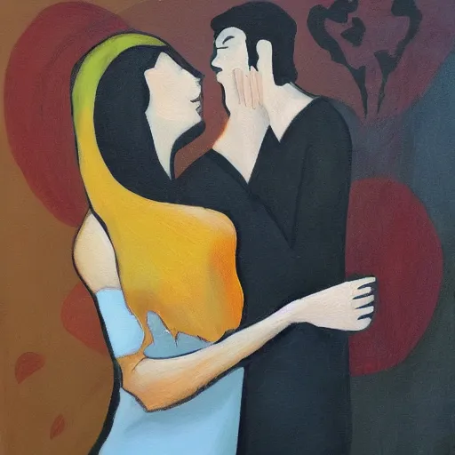 Image similar to to be in love unrequited, painting