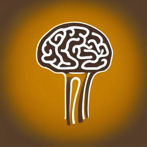 Prompt: modern icon in the shape of brain, simplistic design, vector graphics