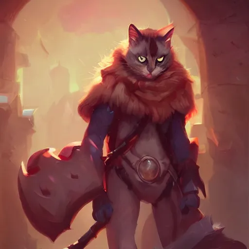 Prompt: cat as a few characters from league of legends by greg rutkowski