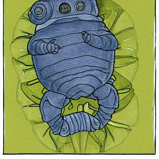 Prompt: tardigrade by Charley Hopper