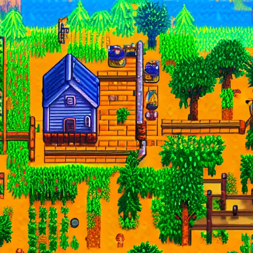 Image similar to concept art of stardew valley, digital art, beautiful, 8k hd