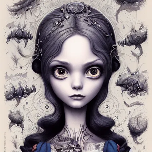 Prompt: Lofi portrait Pixar style by Joe Fenton and Stanley Artgerm and Tom Bagshaw and Tim Burton