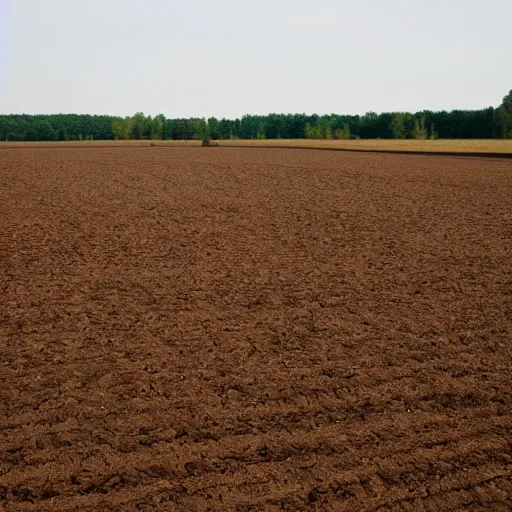 Image similar to plowed land in a square.