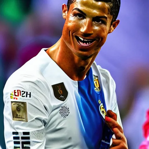 Prompt: cristiano Ronaldo as a clown