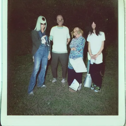 Image similar to found polaroid of bizarre trash humpers