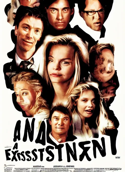 Image similar to an ExistenZ (1999) movie poster composed entirely of Flesh and human teeth, highly detailed