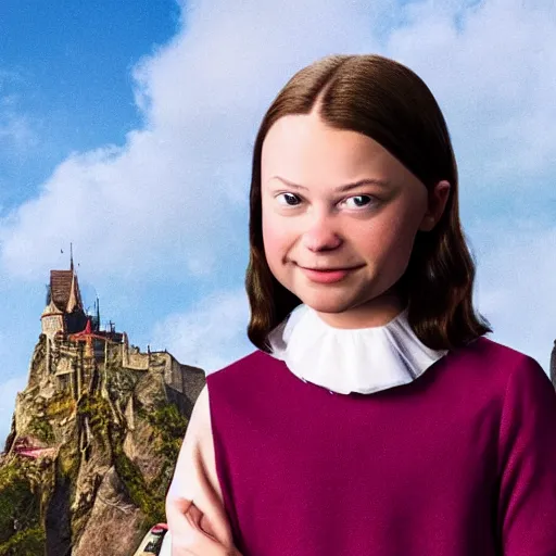 Prompt: lord farquaad with the face of greta thunberg