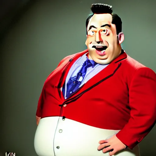 Image similar to morbidly obese Pee-Wee Herman