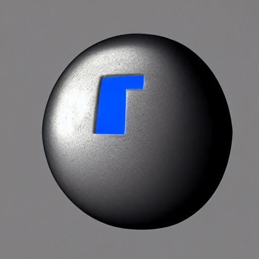 Prompt: videogame asset, a gray round pebble with a dark blue weight - scale symbol etched in the middle, unreal engine 5, videogame, artstation.