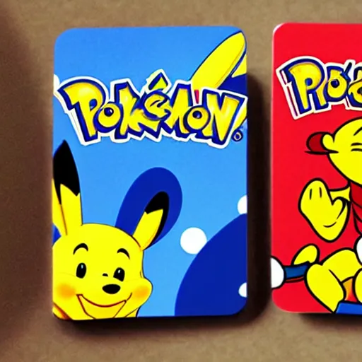 Image similar to photograph of winnie the pooh and super mario and sonic the hedgehog anime style, on pokemon card packs at target