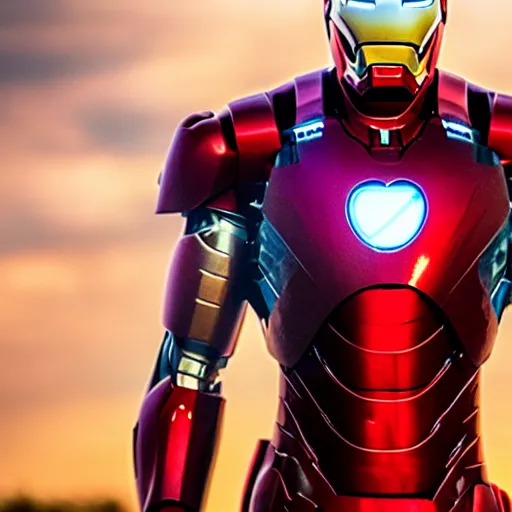 Image similar to ironman in the praetor suit, 4k, high detail, high-resolution photograph, professional photography, ultra-detail