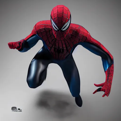 Image similar to black spider - man suit with white web lining, cinematic, volumetric lighting, realistic, hyperdetailed, photorealistic, photograph