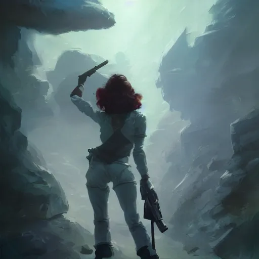 Image similar to midget with a gun, ackground by john harris + andreas rocha, artwork by charlie bowater + artgerm + anato finnstark + ross tran