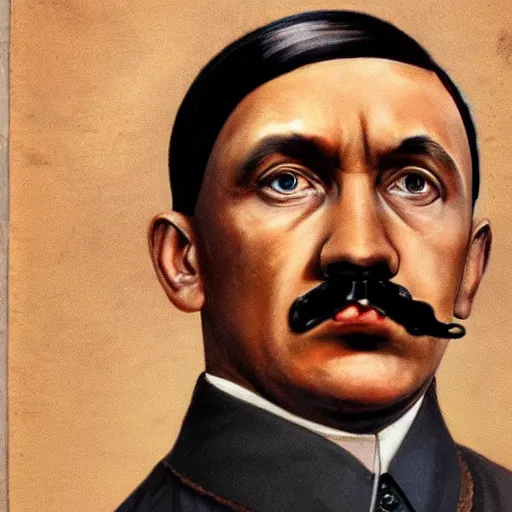 Prompt: closeup portrait of Adolf Hitler as a black man, highly detailed