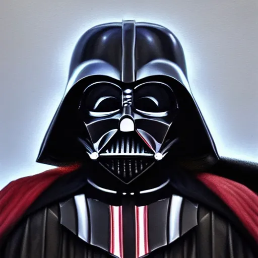 Prompt: realistic Portrait painting of Darth Vader as Shogun from Japan, made by Michaelangelo, physical painting, Sharp focus,digital art, bright colors,fine art, trending on Artstation, unreal engine.