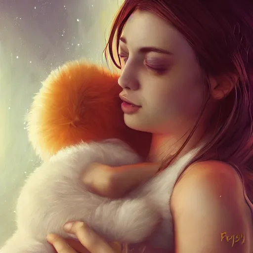 Image similar to The snuggliest snuggles in the world, huggy wuggy from poppy playtime video game, fullbody, ultra high detailed, glowing lights, oil painting, Greg Rutkowski, Charlie Bowater, Beeple, unreal 5, DAZ, hyperrealistic, octane render, RPG portrait, dynamic lighting, fantasy art, beautiful face