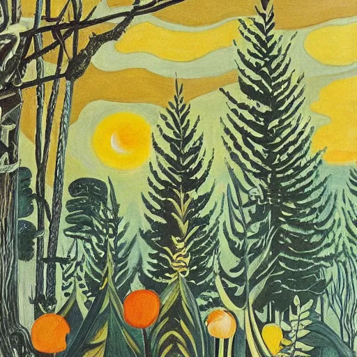 Image similar to charles burchfield art painting