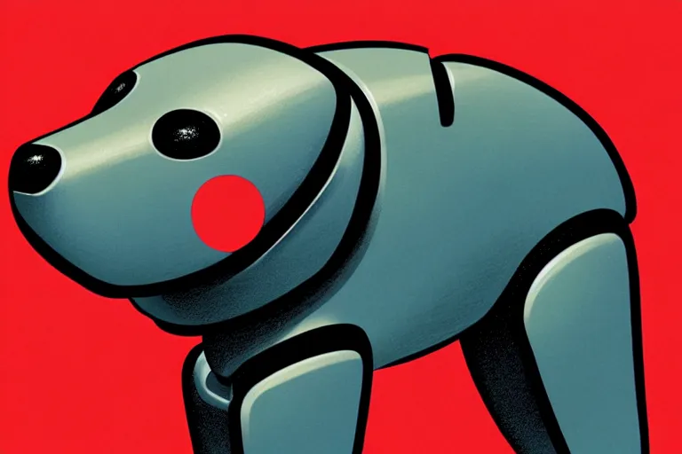 Image similar to a ( ( ( ( ( ( ( robot dog ) ) ) ) ) ) ) illustration by aaron miller!!!!!