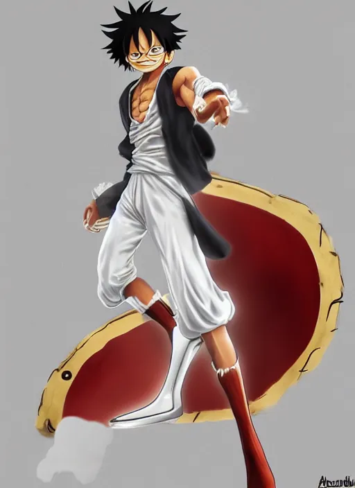 ArtofReeve (COMMISSION OPEN) on X: [ Soft Rendering ] slight revision on  my fanart of Luffy's new awakening power I forgot how his sandal looks like  and adjust the composition a bit.