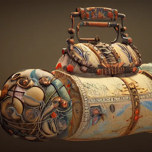 Prompt: universe inside ampoules and alambics in a surreal ancient doctor's bag, intricated detailed, soft painting, depth of field, trending on artstation, 8k, hd, highly detailed, unreal engine 5, artstation, shaders, rays