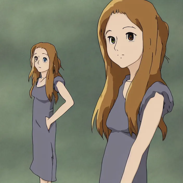 Prompt: jenna fischer anime style ghibli, 8 k,