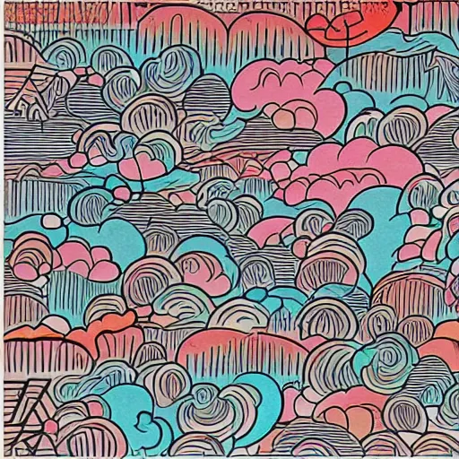 Image similar to rain, pattern, 1 9 8 0 anime aesthetic