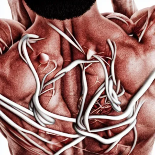 Image similar to mess of entangled muscular muscles