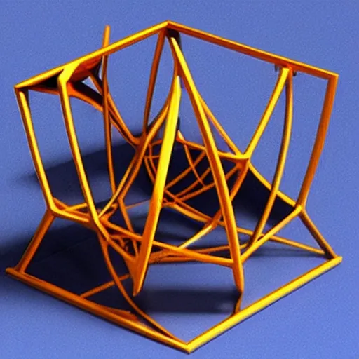 Image similar to an oddly fascinating 3 d geometric figure