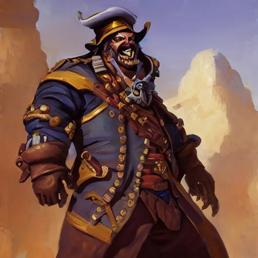 Image similar to greg manchess portrait painting of partially armored undead pirate captain lechuck as overwatch character, medium shot, asymmetrical, profile picture, organic painting, sunny day, matte painting, bold shapes, hard edges, street art, trending on artstation, by huang guangjian, gil elvgren, ruan jia, greg rutkowski, gaston bussiere