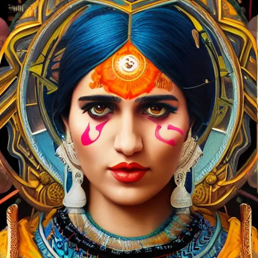 Prompt: Stockholm city portrait, indian , Pixar style, by Tristan Eaton Stanley Artgerm and Tom Bagshaw.