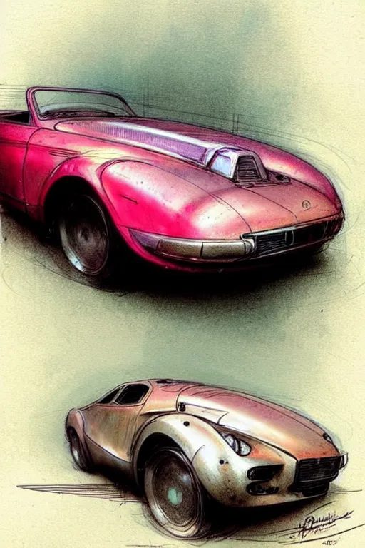Prompt: (((((2050s neon car . muted colors.))))) by Jean-Baptiste Monge !!!!!!!!!!!!!!!!!!!!!!!!!!!