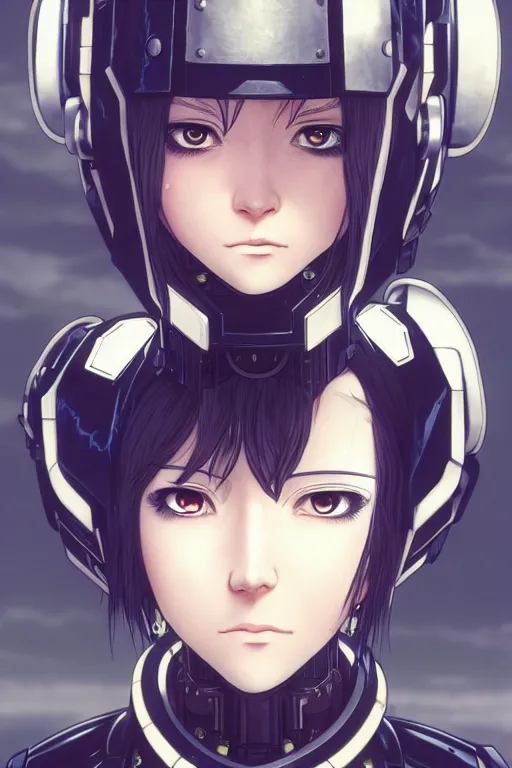 Image similar to portrait Anime cyberpunk cyborg girl in mechanical armor, blame, cute-fine-face, black-hair pretty face, realistic shaded Perfect face, fine details. Anime. Warhammer 40000, realistic shaded lighting by Ilya Kuvshinov katsuhiro otomo ghost-in-the-shell, magali villeneuve, artgerm, rutkowski, WLOP Jeremy Lipkin and Giuseppe Dangelico Pino and Michael Garmash and Rob Rey and Tsutomu Nihei