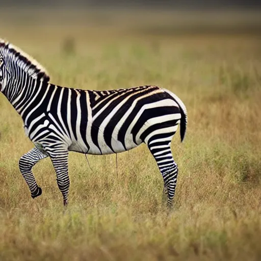 Prompt: a photo portrait of a bipedal zebra in the wild, wildlife photo, hyper detailed, realistic,