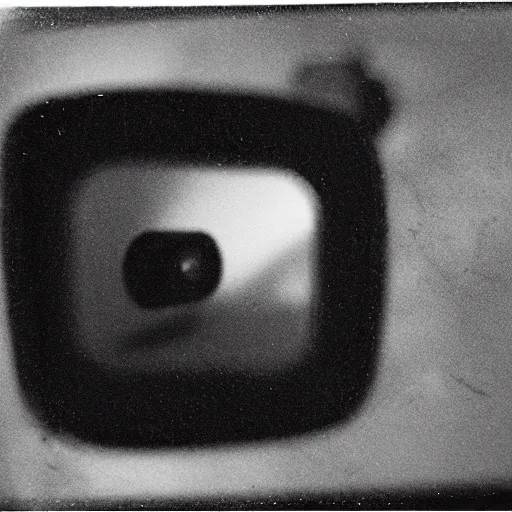 Image similar to pinhole photo selfie taken with matchbox in a broken mirror