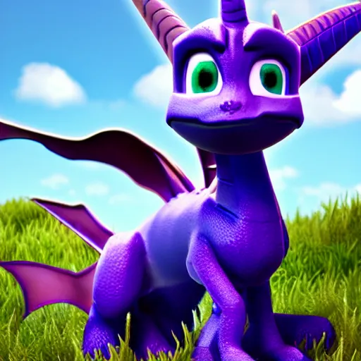 Image similar to Spyro the Dragon, cute, 3D render