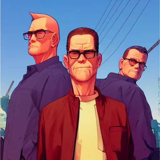 Image similar to hank hill, art gta 5 cover, official fanart behance hd artstation by jesper ejsing, by rhads, makoto shinkai and lois van baarle, ilya kuvshinov, ossdraws, and by feng zhu and loish and laurie greasley, victo ngai, andreas rocha, john harris