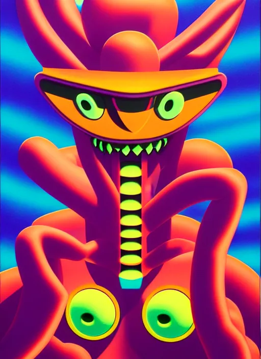 Image similar to yugioh monster by shusei nagaoka, kaws, david rudnick, airbrush on canvas, pastell colours, cell shaded, 8 k