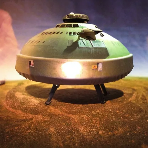 Image similar to ufo landings diorama