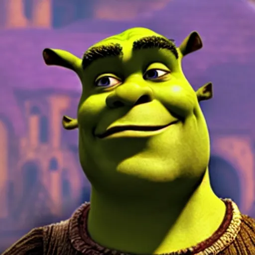 Prompt: Shrek giving the camera a knowing suggesting look