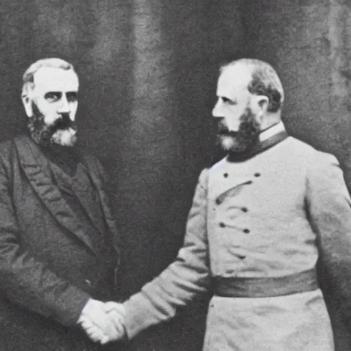 Image similar to theodor herzl shaking hands with franz joseph