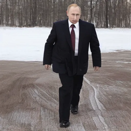 Image similar to wide putin walking