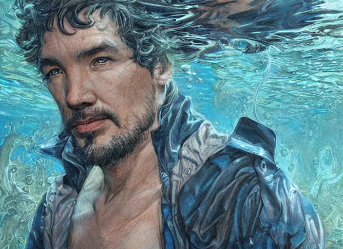 Prompt: a highly detailed underwater portrait of stephen strange, james gurney, james jean