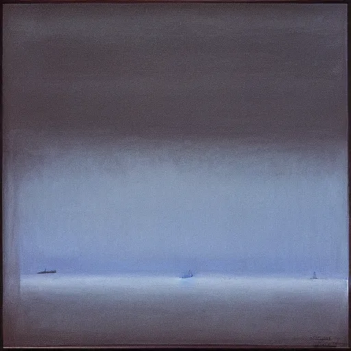 Image similar to the abstract painting'arctic void ', by caspar david friedrich!!!, by rothko!!!