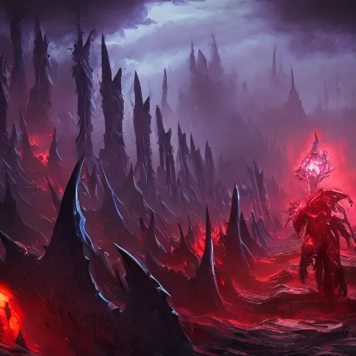 Image similar to hell storm, hell storm, hell storm, hell storm, hell smoke storm, necromancer theme, dead theme, violet theme, dark masterpiece artstation. 8 k, sharp high quality artwork in style of jose daniel cabrera pena and greg rutkowski, concept art by tooth wu, blizzard warcraft artwork, hearthstone card game artwork